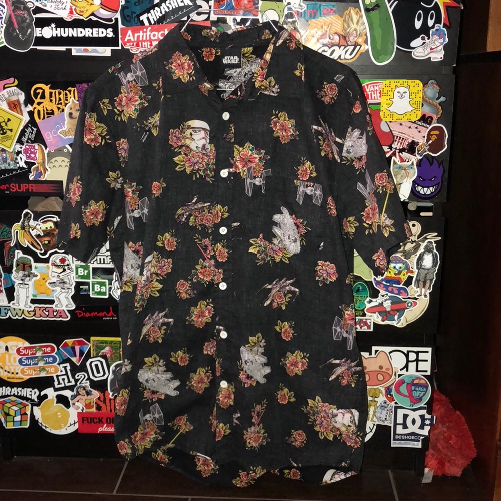 Star Wars floral button up
